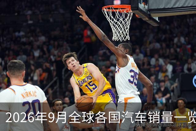 2026年9月全球各国汽车销量一览